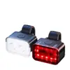 Lanterna de bicicleta de alta intensidade, luz dianteira para pedalar à noite, lanterna traseira de aviso de estrada, equipamento recarregável para mountain bike