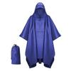 Poncho Impermeável Adulto para Uso Externo para Caminhada, Montanhismo, Pesca, Acampamento, Lona 3 em 1, Lona de Chão, Poncho de Chuva, Proteção contra Chuva Forte