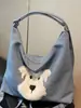 Bolsa de Verano 2025 Gran Capacidad Piel Suave Bolso de Hombro para Mujer Mochila Nueva de Oso de Peluche Bolso de Mano Bolso para Mujer