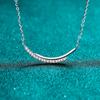 Nuevo Collar Deyi de Plata Esterlina S925 con Moissanita Anillos de Sonrisa para Mujer Cadena de Línea de Diamantes Sensación Simple Avanzada y Cool para Novias