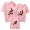 Camiseta de manga corta para padres e hijos, regalo de Papá Noel 2022, venta al por mayor, ropa de algodón fino para niños, cuello redondo para adultos, nueva