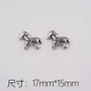 Venta Caliente Botones de Letras de Caballo de Dibujos Animados Dorados y Plateados Parche de Aleación DIY Pasador Joyería Accesorios para Funda de Teléfono Móvil Simple y Versátil
