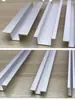 Aleación de Aluminio Forma de U Ranura de Brida Riel para Techo de Yeso Divisor Metálico Clip de Ranura Decorativa Tira