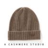 100% Cachemir Puro Sombrero Unisex Doble Espesor Invierno Sombrero de Cachemir Puro Tejido a Mano Montón Montón Sombrero para el Frío