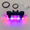 Kit de Luz Dianteira para Bicicleta Recarregável por USB Luz de Advertência para Pedalar à Noite