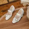Zapatos Mary Jane estilo hada francesa con una correa de hebilla y tacón oculto, zapatos versátiles para mujer, cómodos para ir al trabajo y bailarinas
