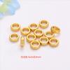 Cor de ouro antigo proteção contas soltas anel liso furo grande contas espaçadoras pulseira diy colar acessórios de joias material com contas atacado