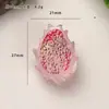Acessórios de Resina DIY Desenho Animado, Presilhas de Cabelo de Cola de Creme de Frutas Transparente Tridimensional, Fivelas de Sapato, Chaveiros, Pingentes e Decorações