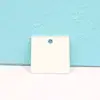 5x 5cm Cartão de Papel Kraft Liso para Brincos Cartão para Brincos Embalagem de Papelão Preto para Joias 100 Logo Hot Stamping