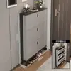 Zapatero Ultrafino para Entrada del Hogar, a Prueba de Polvo, Gran Capacidad, Estilo abatible, Gabinete de Pasillo de Lujo Ligero, Zapatero de Almacenamiento Moderno y Sencillo