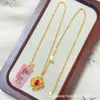Tienda de Oro Mismo Estilo Set de Collares de Moda Chapados en Oro, Elegante Collar Brújula de Ocho Tesoros, Cadena Larga para Suéter Disco de Calabaza, Estilo Chino Versátil para Mujeres