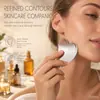 Tabla Raspadora de Acero Inoxidable con Forma de Corazón, Tabla Raspadora Facial, Raspador de Puntos Negros, Cuchillo Fascial con Forma de Corazón, Herramienta de Belleza para Masaje Facial
