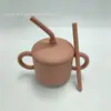 Com alça binaural tipo pétala aberta copo de silicone para lanches caixa de lanches para bebê copo criativo para beber pronta entrega