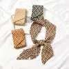 Bufanda para Mujer Invierno Tejida Larga Estilo Coreano Nuevo Estilo Coreano Estudiante Decorativa Geométrica Larga de Lana Pequeña Bufanda
