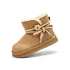 Botas de nieve para niña Balabala, forradas de felpa, suela gruesa, estilo donut de invierno, antideslizantes, botas de algodón, zapatos casuales para poner y quitar