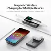 Soporte de carga inalámbrica magnética para Apple Watch de 15W, Power Bank magnético de 20000 mAh, Carga rápida inalámbrica con cable, Tres en uno