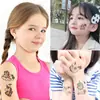 Novos adesivos de tatuagem de desenho animado infantil transfronteiriços, dinossauro fofo e divertido, sereia, adesivos de tatuagem temporária para braço de animal