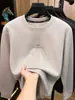 Sudadera unisex de cuello redondo transfronteriza, nueva camiseta de manga larga business casual para otoño e invierno 2026, top cálido para usar como base