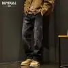 Jeans Retro de Gama Alta Estilo Americano para Hombre Primavera y Verano Marca de Tendencia Pantalones Toe Sueltos Versátiles Pantalones Casuales Harlan