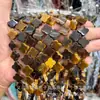 14mm Piedra Natural Cristal Ágata Plano Trébol de Cuatro Hojas Pulsera DIY Collar Accesorios de Joyería Productos Semiacabados Venta al por Mayor