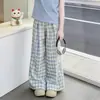 Conjunto de Verano para Niñas de Comercio Exterior: Conjunto de Dos Piezas para Niños: Camisa Polo de Manga Corta y Pantalones Anchos a Cuadros Sueltos