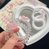 Asas Transparentes Linha de Telefone Amor Anel de Cabelo Coração Fofo Pequeno Elástico Não Machuca Cabelo Corda de Laço Pulseira Melhor Amigo de Casal