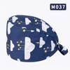 Gorro Quirúrgico Estampado Gorro de Enfermera Moderno Lindo Más Toalla para el Sudor Transpirable Gorro de Trabajo Gorro Antipolvo Doctor Salón de Belleza