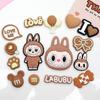 Labubu de dibujos animados tela accesorios DIY funda de teléfono móvil taza zapatos de algodón iPad set parche decorativo