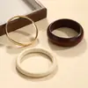 Joias Populares Europeias e Americanas Transfronteiriças, Anel Liso Simples Multicamadas Versátil para Mãos, Pulseiras de Acesso à Luxo de Nicho Estilo Étnico Atacado