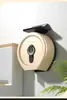 Portarrollos de Papel Higiénico con Diseño de Pergamino, Instalación sin Taladro, Adecuado para Hotel y Casa de Huéspedes, Caja de Pañuelos Grande de Pared con Ventosa