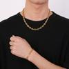 Accesorio de Colgante Cuadrado Personalizable Estilo Minimalista, Cadena de Acero Inoxidable Nariz de Cerdo de 8 mm Hip-Hop de Moda para Hombres y Mujeres