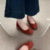 Mocasines de Ante Gruesos con Lazo Suave para Mujer, Novedad Otoño 2026 Ballet Suela Suave Cómodos Versátiles Zapatos de Mujer
