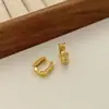 Pendientes Dorados de Estilo Europeo y Americano para Mujer, Diseño de Nicho Vintage, Lujo de Gama Alta, Clips para Orejas Huecos Únicos