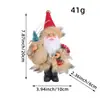 Figura de Pie de Santa Claus Sosteniendo un Colgante de Muñeco Árbol Decoración Navideña Regalo Adorno para Árbol de Navidad
