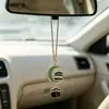 Decoración de Coche del Sudeste Asiático Colgante Luna Creciente Ker Esmalte Blanco Color Forma de Texto Borla Adorno para Coche