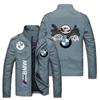 Un lote de chaqueta para hombre chaqueta casual guapo tendencia deportiva logo de hombre piloto abrigo negro