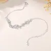 Collar de Plata Pura 999 Flor de Vid Colgante de Sonrisa para Mujer, Lujo Ligero, Nicho, Collar para Clavícula de Gama Alta, Set de Regalo para Cumpleaños