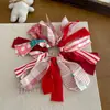 Acessórios de Cabelo Elegantes para Meninas com Estampa Xadrez Floral Vermelho Presilhas Versáteis Scrunchies Listrados de Alta Qualidade Elásticos de Cabelo Grampos de Cabelo