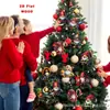 Set de 18 Piezas de Decoraciones para Árbol de Navidad de Madera Artificial Estilo Retro, Duendes, Renos, Muñecos de Nieve Colgantes