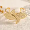 Conjunto Europeu e Americano Transfronteiriço Personalizado Geométrico Folha Dupla Brincos Anel Pulseira Conjunto de Joias Metálicas Criativas Exageradas