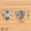 Colgante Cruz Aleación Plata Antigua Mariposa Flores Flores de Lirio del Valle Cuentas Espaciadoras Accesorios para Joyería DIY Abalorios Hechos a Mano