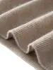 Suéter de Cachemira para Hombre de Mediana Edad Cuello Medio Alto Color Sólido Suéter Capa Interior Casual de Negocios Tejido Base Manga Larga Simple