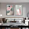 Em estoque Sofá Fundo Duas Peças Restaurante Pintura Decorativa Sala de Estar Simples Pintura de Parede Sala de Jantar Mural Abstrato Fabricante Fornecedor