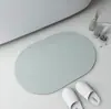 Tapete de Banheiro de Terra de Diatomáceas Cor Sólida Transfronteiriço, Tapete de Pé de Banheiro Oval Absorvente de Água Antiderrapante de Secagem Rápida, Mais Vendido na Amazon