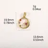 Pingente de Colar Francês Retrô Cobre Banhado a Ouro de Alto Padrão Micro-Incustado Zircônia Design de Nicho Pingente Atacado Fábrica Direta