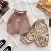 Liquidación de tallas rotas Conjunto de Verano de Manga Corta para Bebé Ropa de Verano Elegante y de Moda para Niños Conjunto Versátil de Dos Piezas Unisex