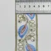 Renda de Folha Bordada Pronta do Fabricante 4,5cm Fio Colorido Estilo Étnico Retrô Acessórios de Renda com Lantejoulas