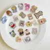 Etiqueta de Tela de Dibujos Animados Bordado por Computadora Marcas Tejidas Patrón de Perro Pudín Kurami Hecho a Mano DIY Adornos para la Cabeza Accesorios para el Cabello Etiqueta Trasera
