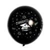 Globo de látex negro de 12 pulgadas para graduación, celebración de graduación, fiesta de cumpleaños, decoración navideña, venta al por mayor
