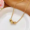 Collar de temperamento transfronterizo que no se decolora, exquisita y versátil cadena dorada de clavícula de acero inoxidable, nueva joyería para mujer
